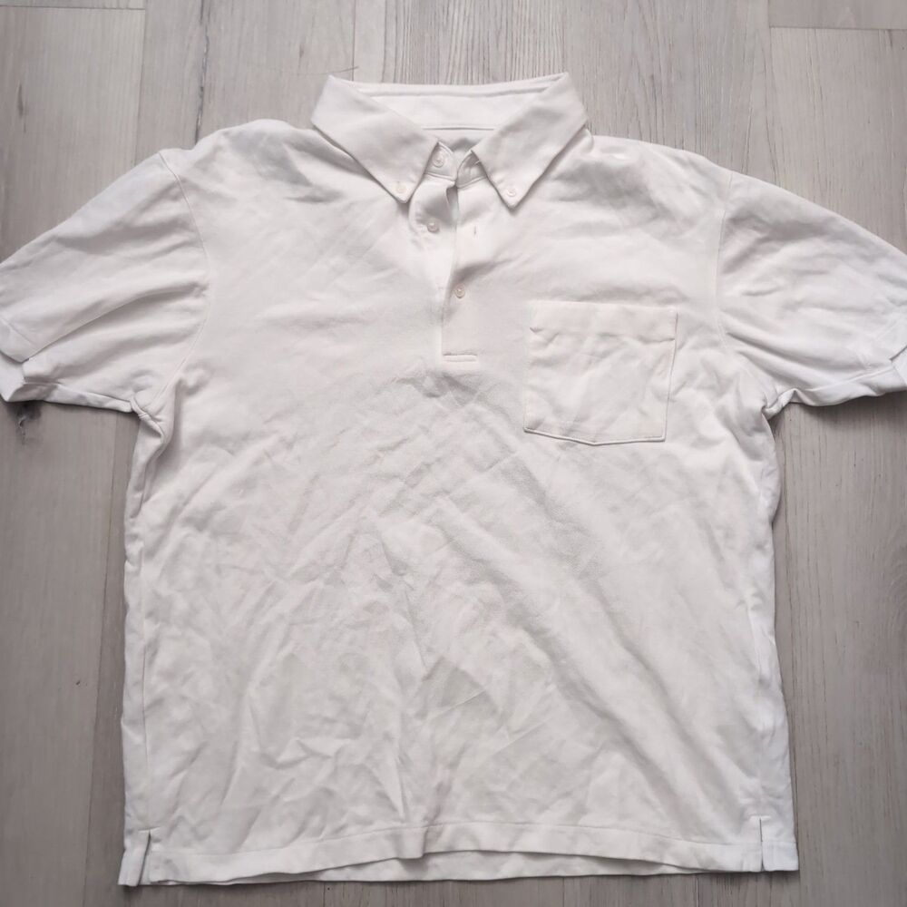 UNIQLO AIRism Polo Mens Size Large White Polo Shirt  Uniqlo